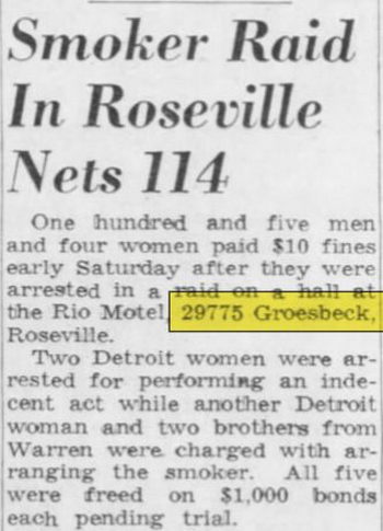Roseville Inn (Rio Motel) - Apr 26 1964 Article